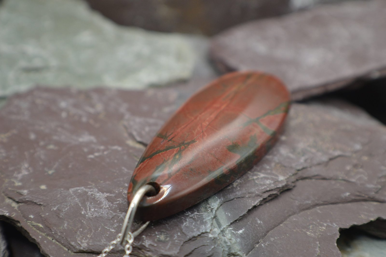 "Core" Jasper pendant/ Sterling Silver