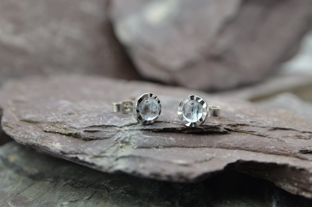 "Droplet" 1 of 1 Topaz/Sterling Silver ear studs
