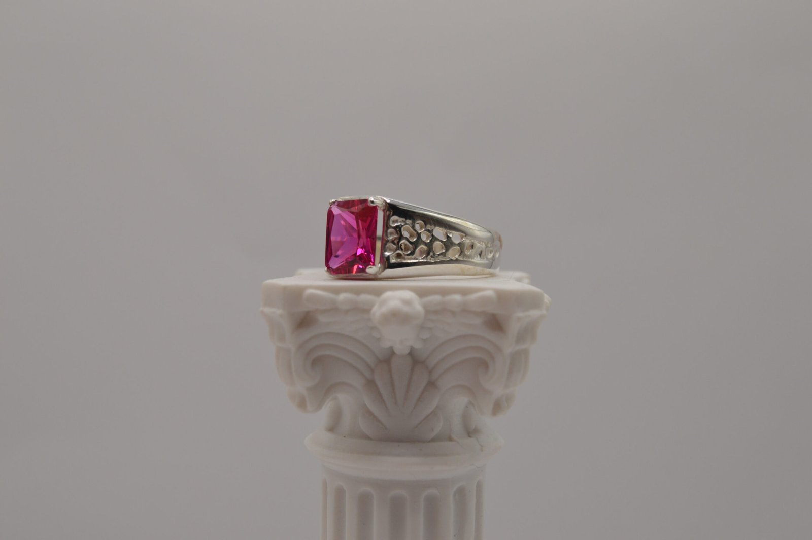 'Verona' 1of1 Ruby/925 Sterling Silver - Size UK T 1/2 US 10