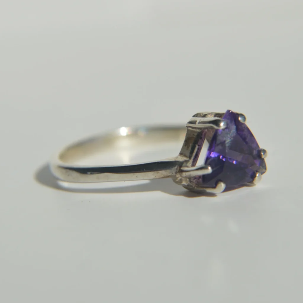 ‘Lilac’ amethyst/ 925 Sterling Silver ring size US 7/ UK O