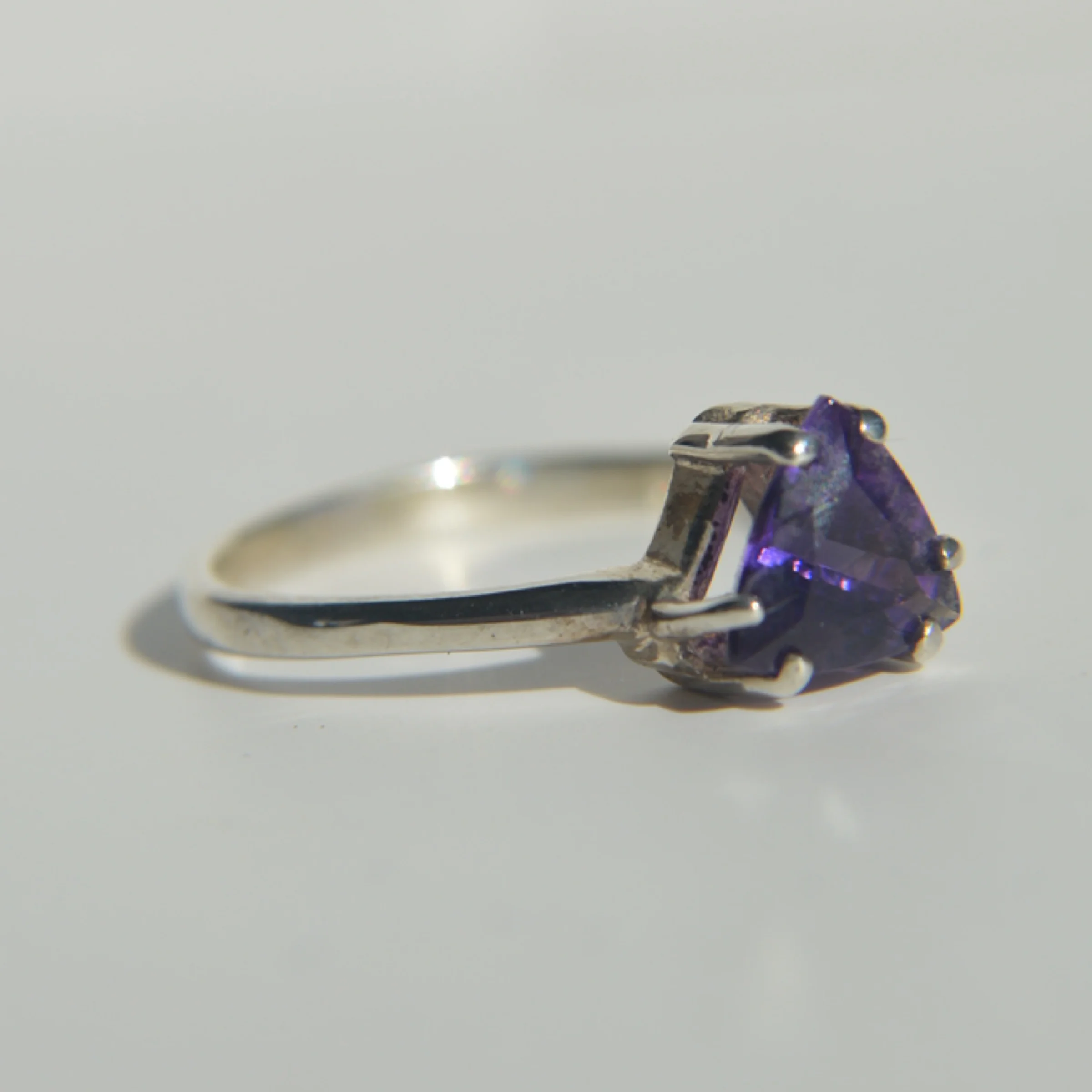 ‘Lilac’ amethyst/ 925 Sterling Silver ring size US 7/ UK O