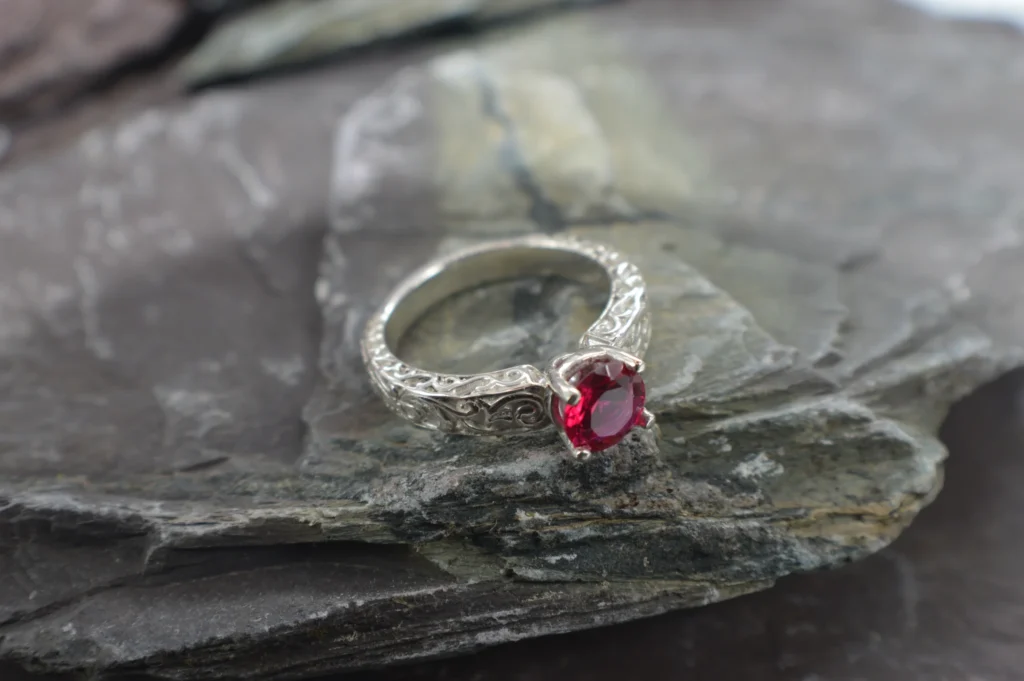 1 of 1 'Rosso' 1-carat Ruby (Lab) set In Sterling SIlver size N (US 6.75)