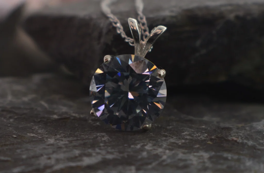 1 of 1 "Tulip" Cubic Zirconia/925 Silver Pendant